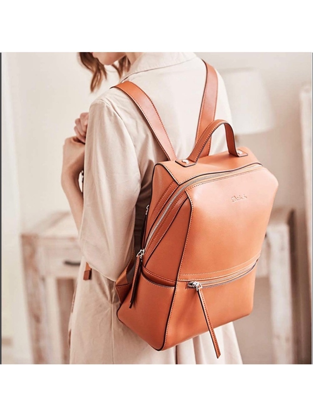 Bostanten genuine Leather “baish vintage eternity” Backpack in Brown - Picture 2 of 11